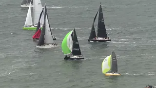 Round the Island Race 2023. The fleet at the Needles and St Catherines Point