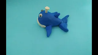 Clay modelling Whale/Clay modelling for kids/ how to make a Whale with play doh/