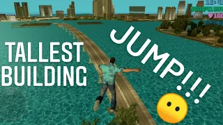 Jumping off a tall building in gta VC