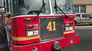 PHILADELPHIA FIRE DEPARTMENT ENGINE 41 & LADDER 24 RETURNING TO QUARTERS IN PHILADELPHIA, PA.
