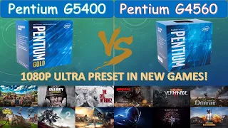 Pentium G5400 vs Pentium G4560 - GTX 1070 (1080P) New Games Benchmark