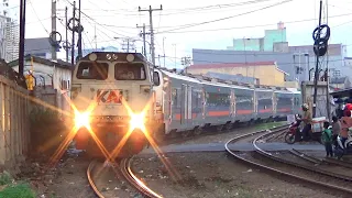 HUNTING KERETA API SORE DI PERCABANGAN JALUR STASIUN CIKAMPEK