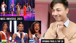 MISS UNIVERSE 2023 | Opening Production, Introduction Round & TOP 20 ANNOUNCEMENT | REACTION