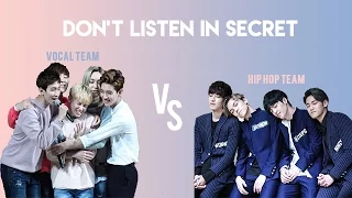 [SEVENTEEN] DON'T LISTEN IN SECRET VOCAL TEAM VS HIP HOP TEAM | CARATLAND SWITCH ROLES EDITION