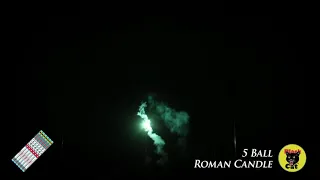 5 Ball Roman Candle by Black Cat Fireworks