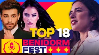 BENIDORM FEST 2023 | TOP 18 (Spain Eurovision 2023)