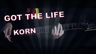 Korn - Got The Life - (GUITAR COVER) INSTRUMENTAL - GREAT DISTORTION
