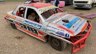 2L Saloon Stockcars Heat 1 Skegness Raceway 22/08/23.