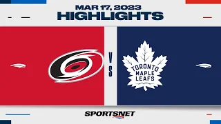 NHL Highlights | Maple Leafs vs. Hurricanes - March 17, 2023