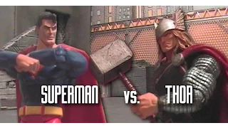 Superman vs. Thor (DC vs. Marvel Stop Motion)