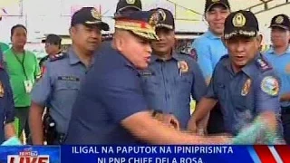 NTVL: Iligal na paputok na ipiniprisinta ni PNP Chief Bato Dela Rosa, biglang umusok