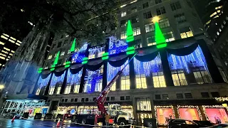 Saks Fifth Avenue Holiday Lights 2021 in New York City (Updates) ✨