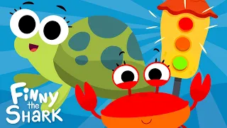 Red Light Green Light 🚦 | @FinnyTheShark Version | Kids Songs