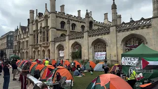 Cambridge University students erect protest camp for Palestinians over Israel war with Hamas | AFP