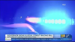 Newsom signs bill aimed at curbing illegal street racing