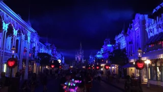 magic kingdom main street light show halloween october 2016