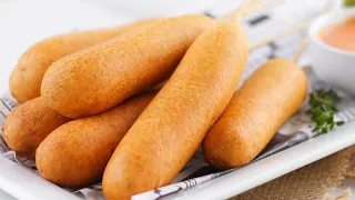 How to make corndogs // sausage buns
