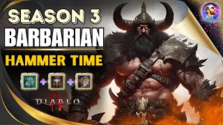 Diablo 4 ~ The New HAMMER TIME BARBARIAN Sweat Lord!! Build Guide Season 3