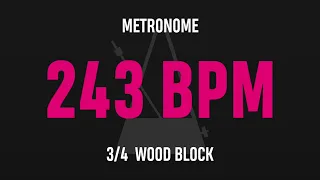 243 BPM 3/4 - Best Metronome (Sound : Wood block)