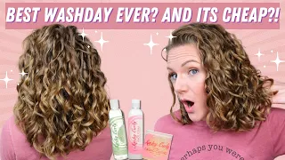 Get Perfect Wavy Curly hair with this DRUGSTORE Routine ft. Kinky Curly