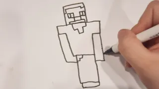 How to draw steve from minecraft ✏️ step by step tutorial 💜 | small Artist minecraft