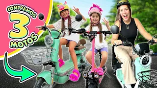 Comprei uma moto elétrica igual da Laurinha e Helena