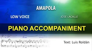 AMAPOLA Karaoke José Lacalle Low Voice