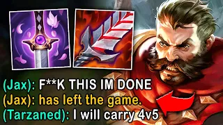 My Jax RAGE QUITS the game... so I went full try hard and carry a 4v5 on Graves