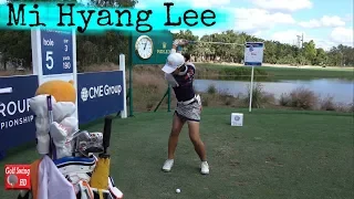 MI HYANG LEE FACE ON SLOW MOTION IRON GOLF SWING 1080 HD