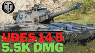 UDES 14 5 | 5.5k Damage | Non Stop Action | World Of Tanks