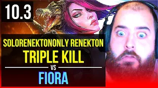 SoloRenektonOnly RENEKTON vs FIORA (TOP) (DEFEAT) | 3 early solo kills | NA Diamond | v10.3