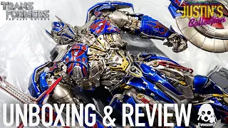 Transformers The Last Knight Optimus Prime Threezero DLX Diecast Unboxing & Review