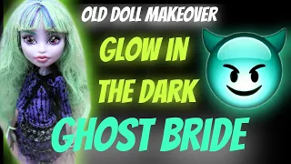 Making GLOW IN THE DARK DEMON GHOST BRIDE / Monster High Doll Repaint by Poppen Atelier