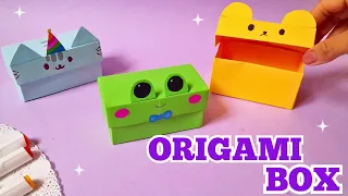 Origami Paper Box Frog, Cat Pusheen & Bear: Paper Box