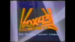 (January 22, 1992) WPMT-TV Fox 43 York/Harrisburg/Lancaster/Lebanon Commercials