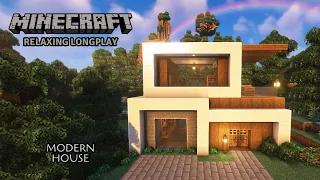 Minecraft Relaxing Longplay - Rainy Modern House (No Commentary) [1.20]