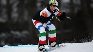 Veronica Plebani (3rd run) | Women's para snowboard cross | Alpine Skiing | Sochi 2014 Paralympics