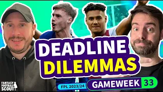 ️️️️️️️️ ⚽️ FPL DEADLINE DILEMMAS GW33 | CAPTAIN HAALAND? | Fantasy Premier League Tips 2023/24