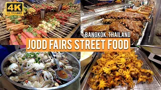 Jodd Fairs Street Food Market in Rama 9, Bangkok, Thailand [4K]