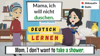 Deutsch lernen  | German Dialoges for beginners |  Deutsch A2 | german conversation | Zu Hause 02