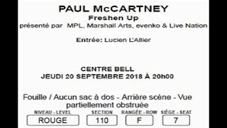 Paul McCartney - Live at Bell Center, Montreal, Quebec (09-20-2018) Full Show Audio