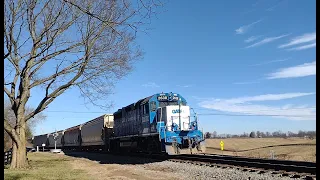 GMTX GP38-2 leading RJ Corman Jett local east bound on the Old Road Subdivision at Duckers KY