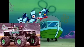 MONSTER JAM Trucks portrayed by SpongeBob SquarePants