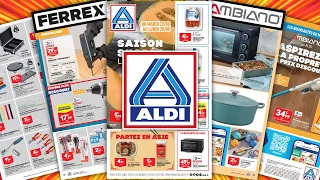 Catalogue ALDI du 22 au 28 août 2023 💥 Arrivage BRICOLAGE 🔴 CUISINE 🔵 SALLE DE BAIN 🟡 SPORT 🟢