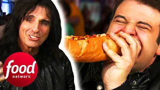 Adam Takes On A HUGE 22-Inch Hot Dog With Alice Cooper | Man V Food: The Carnivore Chronicles