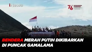 Meriahkan HUT RI ke-76, Bendera Merah Putih Dikibarkan di Puncak Gamalama #iNewsPagi 17/08