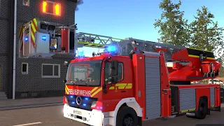 Emergency Call 112 - German Firefighters Responding to Building Fire! 4K