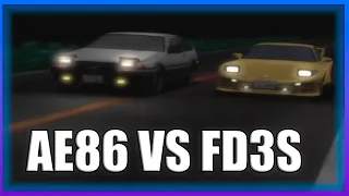 INITIAL D - AE86 VS FD3S [HIGH QUALITY]