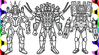 Skibidi Multiverse New Coloring Pages/ How to Color Skibidi Bosses/ NCS Music