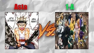 Asta Vs Class 1-A (Black Clover Vs My Hero Academia)